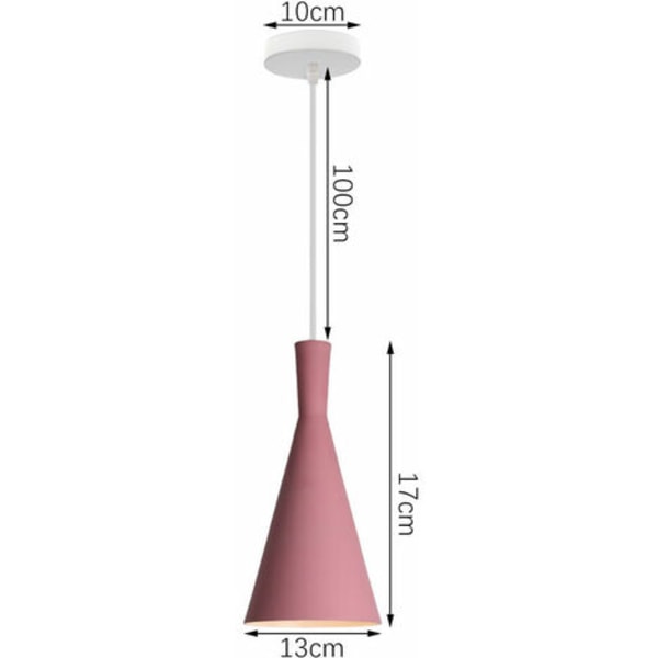 Creative Modern Pendel Lysekrone E27 Dekorativ Pendel Lampe Stue Soveværelse (Pink) - Pink