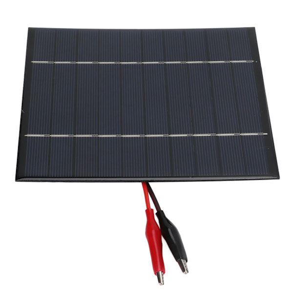 2.5W 5V Mini Solpanel Poly Solcell Modul DIY Epoxipanel med Tigerklämma