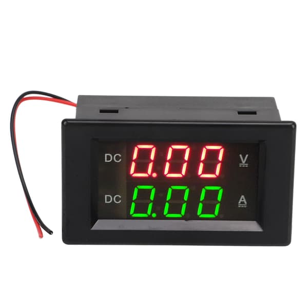 YB4835VA DC 0 til 300V 50A Dobbel Skjerm Vanntett Interferensresistent LED Spenningsamperemeter Strøm Voltmeter