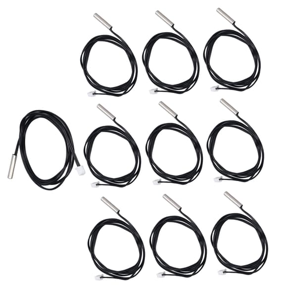 10 stk. NTC termistor temperatursensor probe 5x25mm sylindrisk hode 5K B3470