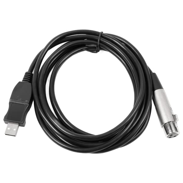Profesjonell USB til XLR Mikrofonkabel Stabil Signalutgang for PC-opptak 3m 9.8ft