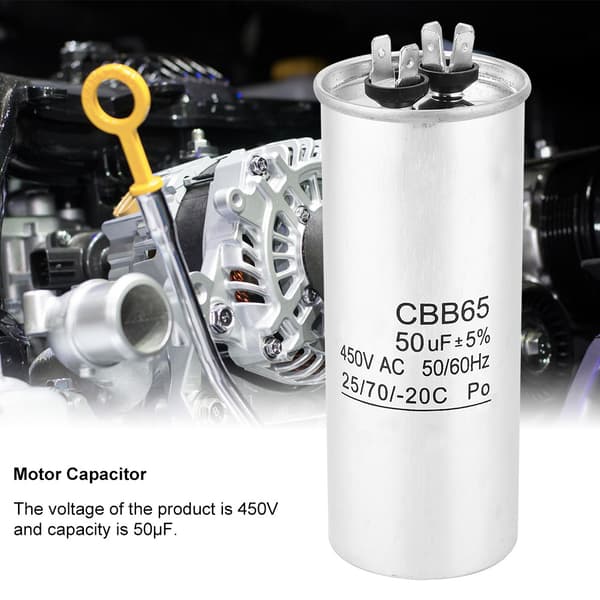 CBB65 450V 50UF Homopolar Elektrolytkondensator til AC Motorstart