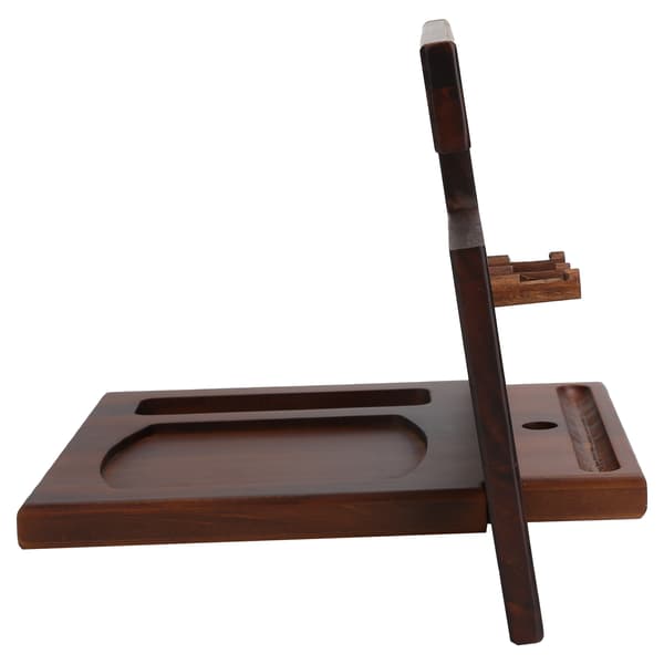 Multifunktionel Mobiltelefon Base Ur Glas Nøgleholder Organizer til Hjemmekontor