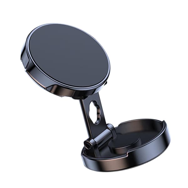 Foldbar Magnetisk Biltelefonholder 360 Graders Rotation Instrumentbræt Montering Sort