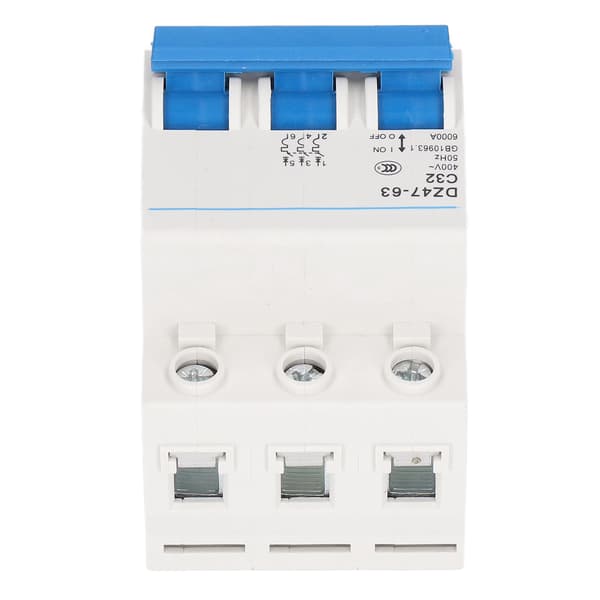 3P effektbryter DIN-skinnemontering effektbrytere 400V 32A bruddkapasitet 6000A