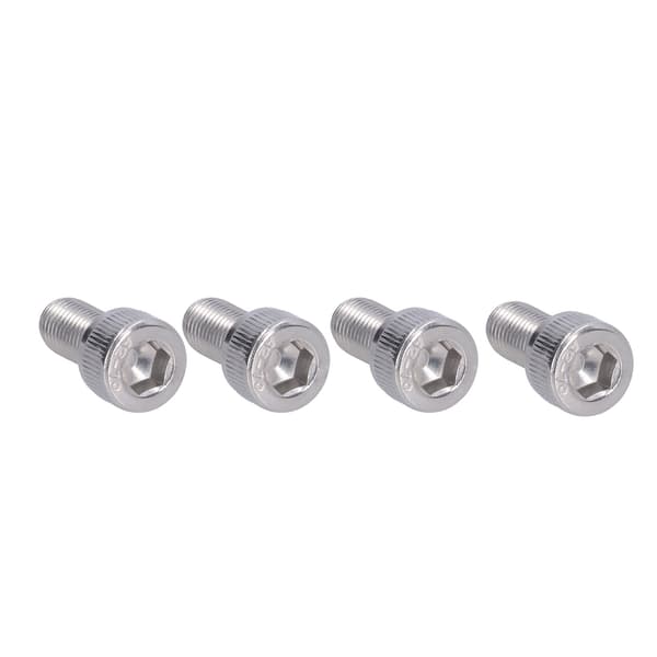 4 stk. M10x20 A2 Rustfrit Stål Sekskantbolt Socket Cap Skrue 1,25 mm Fin Stigning Fastgørelseshardware