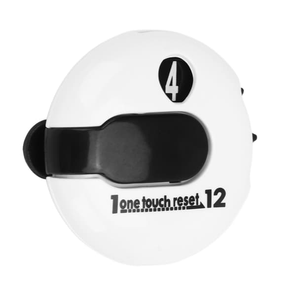 Golf Score Counter Cap Clip Håndfri One Button Zeroing Hvid Sort