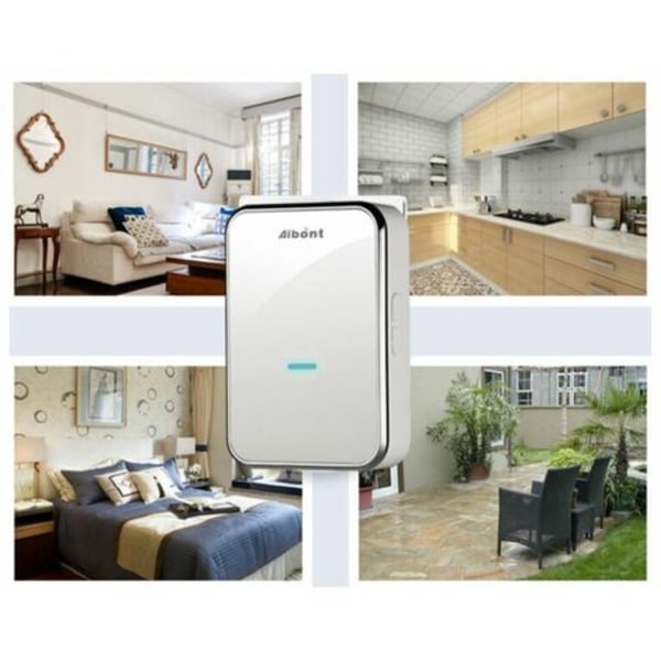 Wireless Doorbell, Waterproof Door Bell Electronic Chime Kit with 2 Plug-in Receivers, 150M Range, 45 Melodies at 4 Volu
