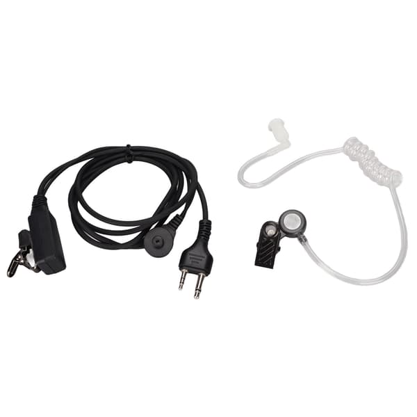ICOM ICF4TR ICF10 ICF20 2-Pin Akustisk Rør Ørestykke Headset med PTT Sort Hvid