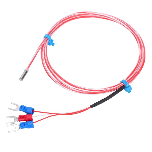 PT100 Vandtæt Temperatursensor 3 X 20 mm Termistor Temperaturføler -50 til +300℃ (5m)