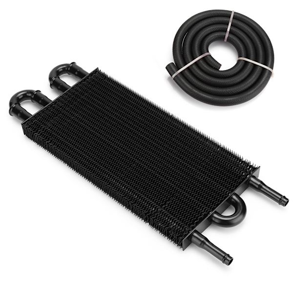 Universal transmissionsoliekøler radiator auto bil modificerede dele 4 rækker sort