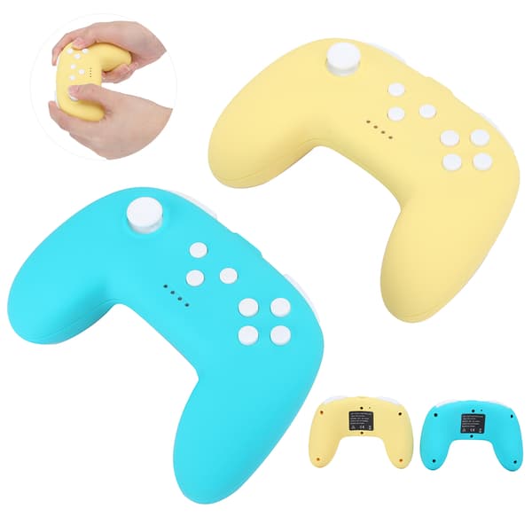 Trådløs Bluetooth Gamepad for Nintendo Switch Pro Mini Grip Handle NS Lite Dobbel Vibrasjon Grønn Gul