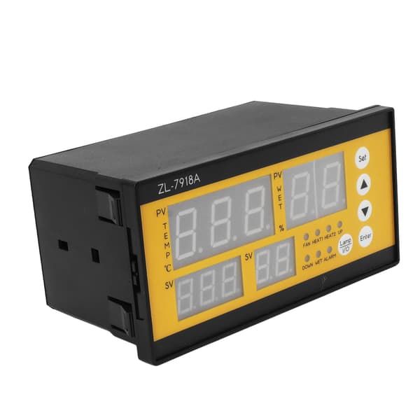 Inkubaator Temperatur Fugtighedssensor LED Lys Engelsk Controller 100-240V