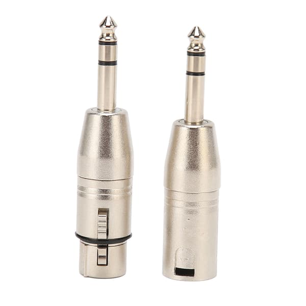 2 stk. 1/4 tommer TRS til XLR Adapter 6,5 mm Stereo 1/4 TRS Han til XLR 3-polet Hun og Han Stereo Balanced Lydforbindelse