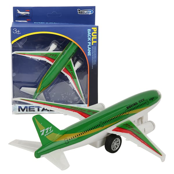 Miniatyrmodell av flygplan i legering, dragleksak, flygplansleksak, present till barn (Grön)