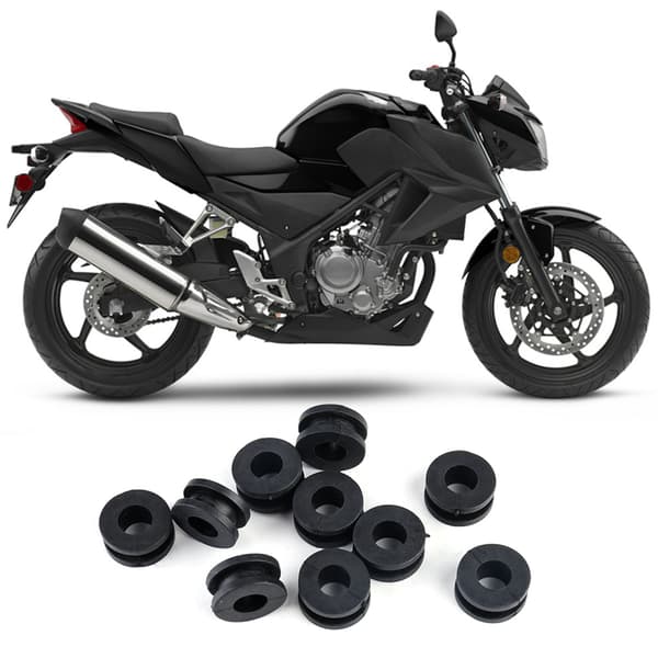 10 stk. motorcykelgummiskiver til Honda Suzuki