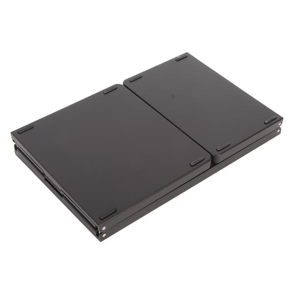 3-fold trådløst tastatur med touchpad, foldbart til tablet smartphone, indbygget batteri B089T sort
