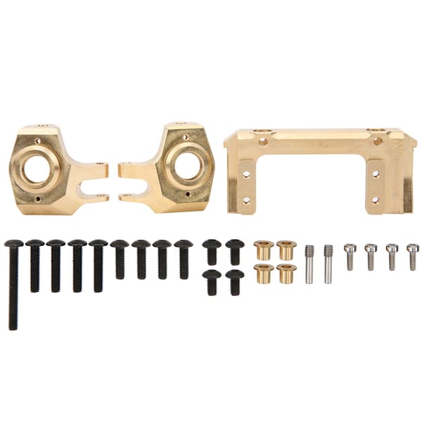 Messingforreste Bumperbeslag Messingaksler Styreknogle til 1/10 RC Crawler SCX10 II