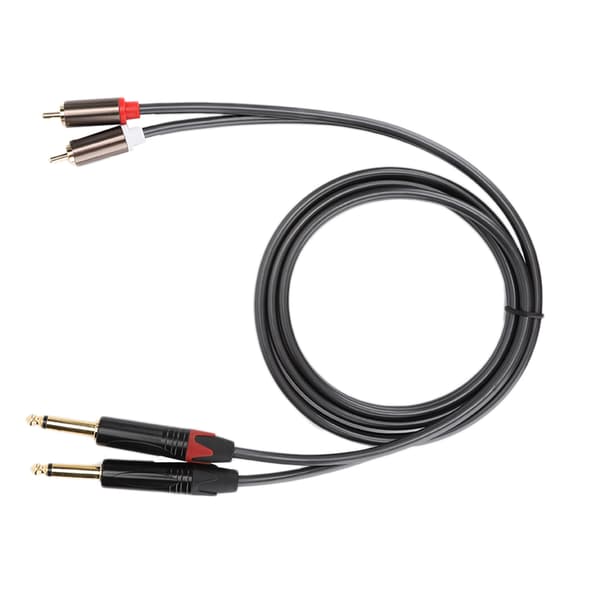 1,5 m kullattu alumiiniseos RCA - 6,35 mm:n monoäänikaapeli