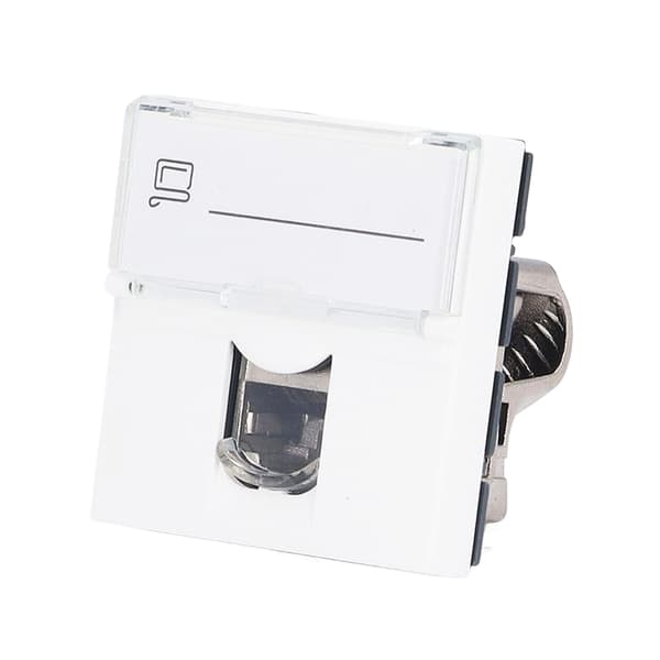 CAT6A Skärmad RJ45 Nätverksjackmodul Fransk Adapter ABS Datortillbehör