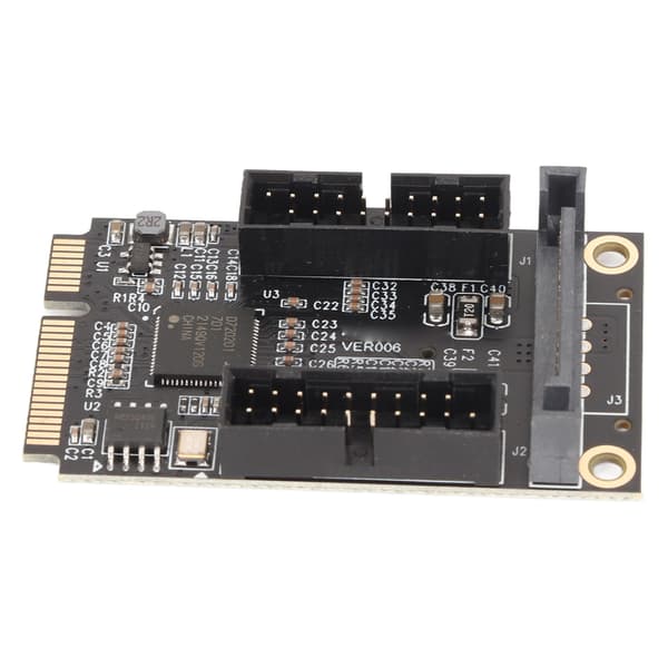 Mini PCIE til USB 3.0 Adapter 4 Port 19Pin Udvidelseskort med SATA Opladningsinterface til Windows og OS X