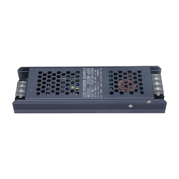 LED Switching Strømforsyning Driver Magnetisk Lys Transformer 48V AC180-250V 200W 4.16A Sort Lang Stribe