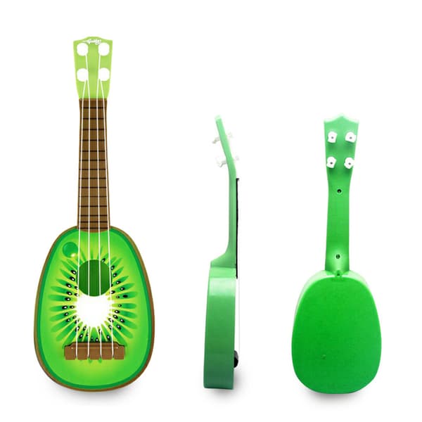 Ukulele Leksak för Barn 4 Strängar Utmärkt Ljud Simulerad Gitarr Musikinstrument för Nybörjare Kiwi