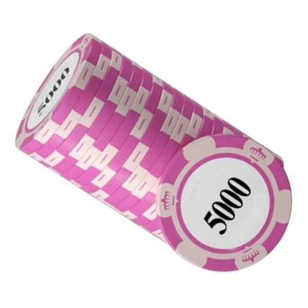 20 st Professionella Pokerchips Tydlig Utskrift Stora Siffror Spelräkningsbrickor för Brädspel 5000