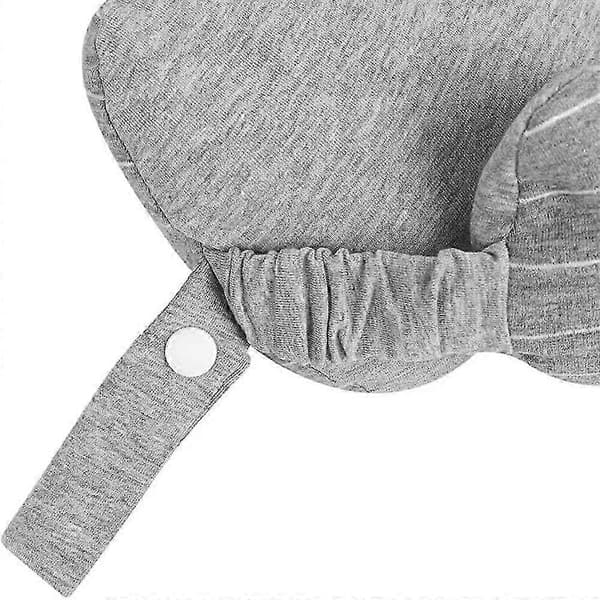2 i 1 Ögonmask Resekudde U-formad Sovögonmask Sovnackstöd light grey
