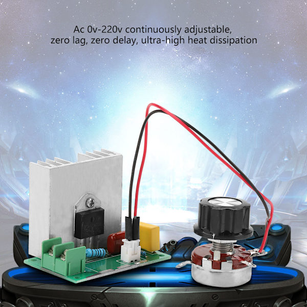 AC Motor Hastighetskontroller 0-220V 4000W 40A Spenningsregulator LED Dimmer