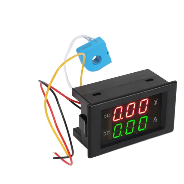 2 i 1 Volt Ampere Meter 600V 20A Dobbelt Digital Display LED Amperemeter Voltmeter Måler til Bil Motorcykel