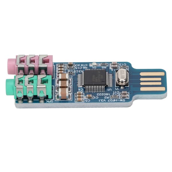 Drivrutinsfritt USB-ljudkort CM108 Extern ljudadapter för dator bärbar dator