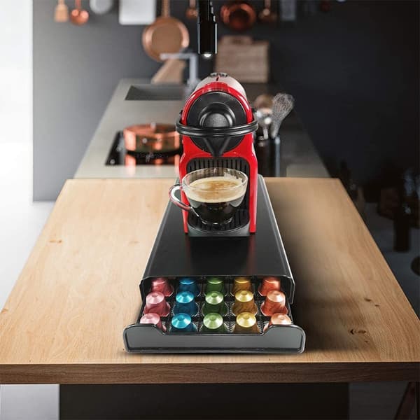 Kaffekapselhållare Låda 40 Kapslar Förvaring Köksorganisatör