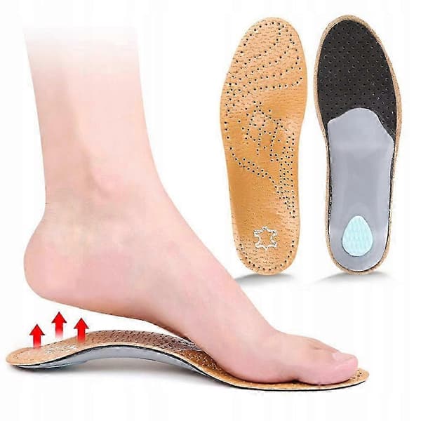 Skoinlägg för plattfot, valgus supination, ortopediska, läder