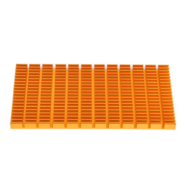 Gylden køleplade aluminium køler til flere formål 120 x 64 x 6 mm