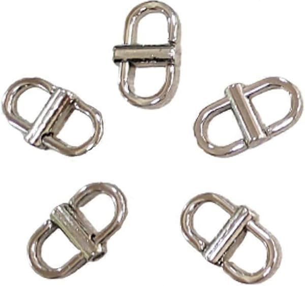 Kædeledsforkorter Justerbare metalspænder til kæderemstaske, kædeledstøjspænder Klip forkorter længden til kæde Silver 5PCS