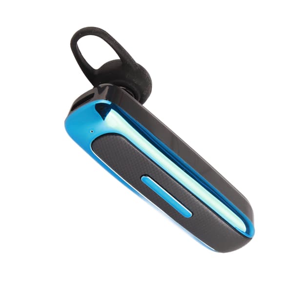 Langattomat Bluetooth-yksikuulokkeet korvan ripustuksella, musta sininen