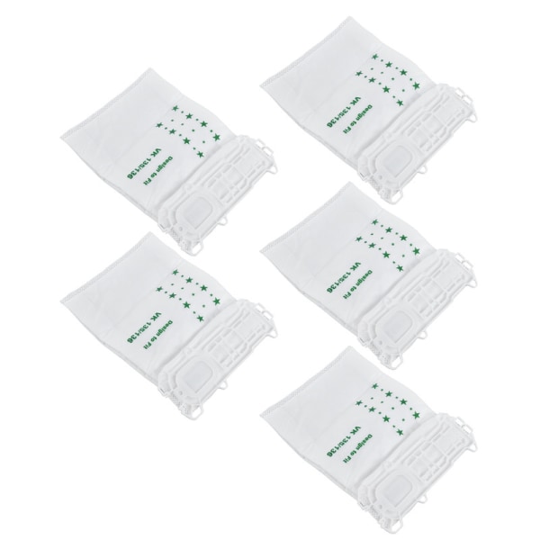 5-pack dammsugarpåse non-woven sopsäck till VORWERK VK135 VK136 dammsugare