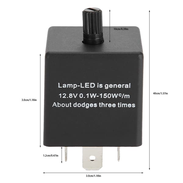 CF14KT 3-benet 12V Justerbart Blinkrelæ LED Blinklys