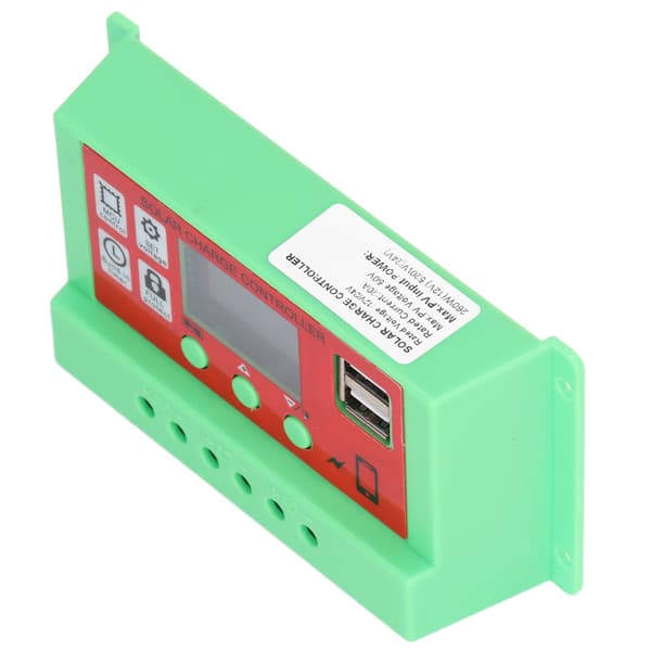 Solar ladekontroller PWM solkontroller regulator med LCD for smarthus 12V 24V20A