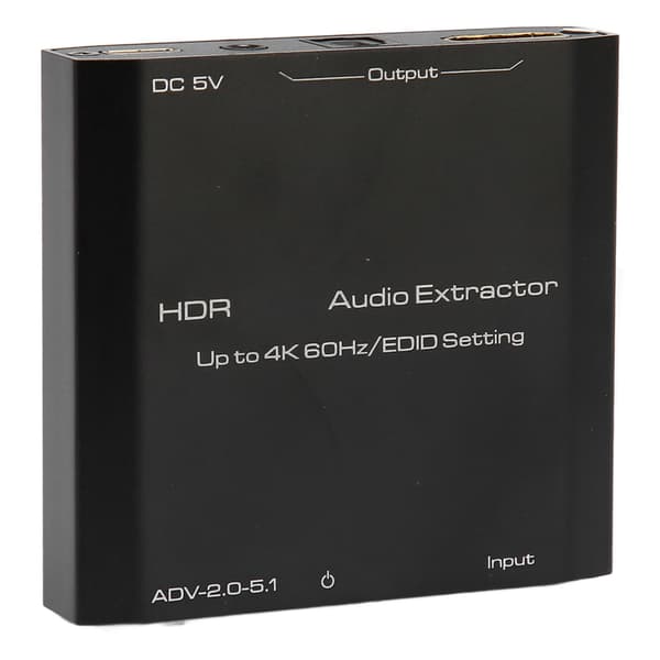 HDR 4K 60Hz HDMI Lydudtrækker HDCP Digital DTS 5.1 PCM EDID Konverter