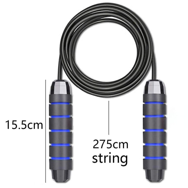 Hopprep, kullager trasselfritt hopprep för snabbhastighetskabel, justerbara hopprep Black Blue   Black Green