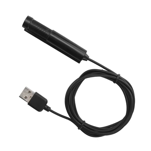 Mini USB Mikrofon til PC Laptop Bærbar Kapacitiv Mikrofon Kompatibel med Windows 7 8 10 OS X MSN Skype Sort