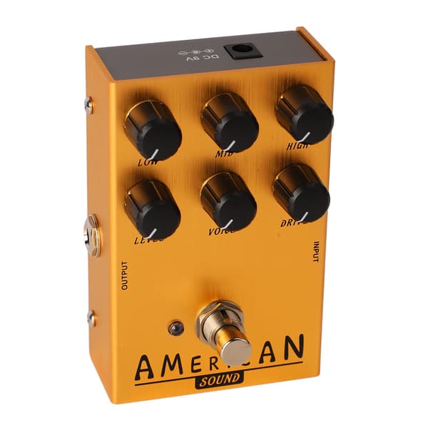 Elgitarr Effekter Drive Pedal Effektor Simulerar Gitarr Distortion och Overdrive Effekter AN 34 Guld