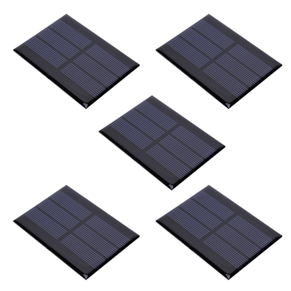 5 stk Mini solcellepanelmodulsystem Hjemme DIY-prosjekter Leker Batterilading 0,65W DC1,5V