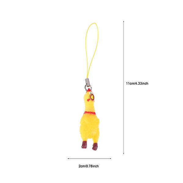 5 Pack Squeeze huutava kana-avaimenperä Hauska keltainen vinkuva kanariipus avaimille laukut puhelimet