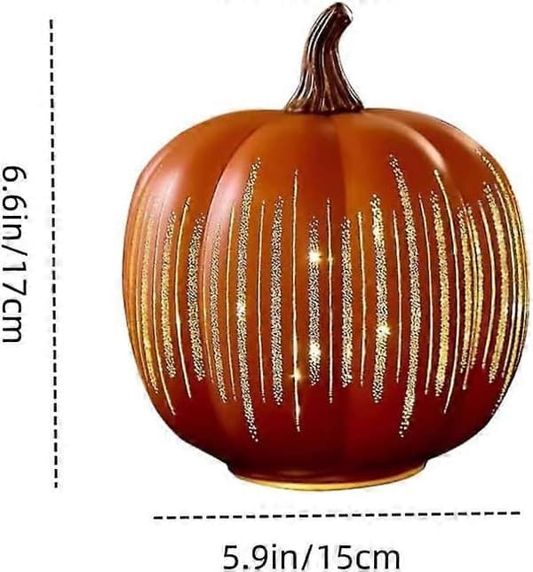 Glitrende græskar Stjerneklar nat græskar, glimtende lys græskar, oplyst stjerneklar nat glas græskar til efterår Halloween dekorationer soveværelse Small