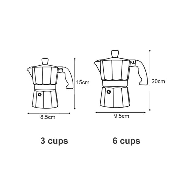 150 ml 300 ml kaffetrakter i aluminium