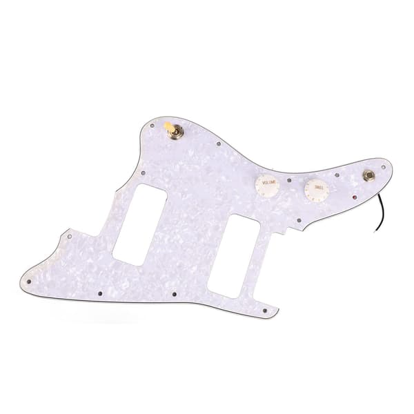 Loaded Pickguard Metal Plastik Forudkablet Guitar Pick Guard Scratchplate Bagplade Tilbehørssæt Hvid Perle GP505
