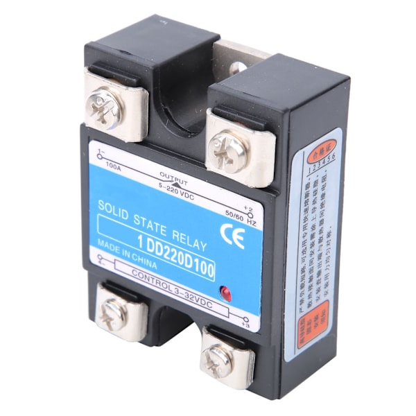 Solid State Relay DC SSR -tulo 3-32VDC Kuorma 5-220VDC 100A Ohjausrele